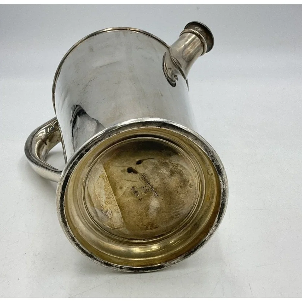 Antique Reed & Barton Silverplate 44 Oz. Cocktail Shaker w/ Cork Lid & Stopper
